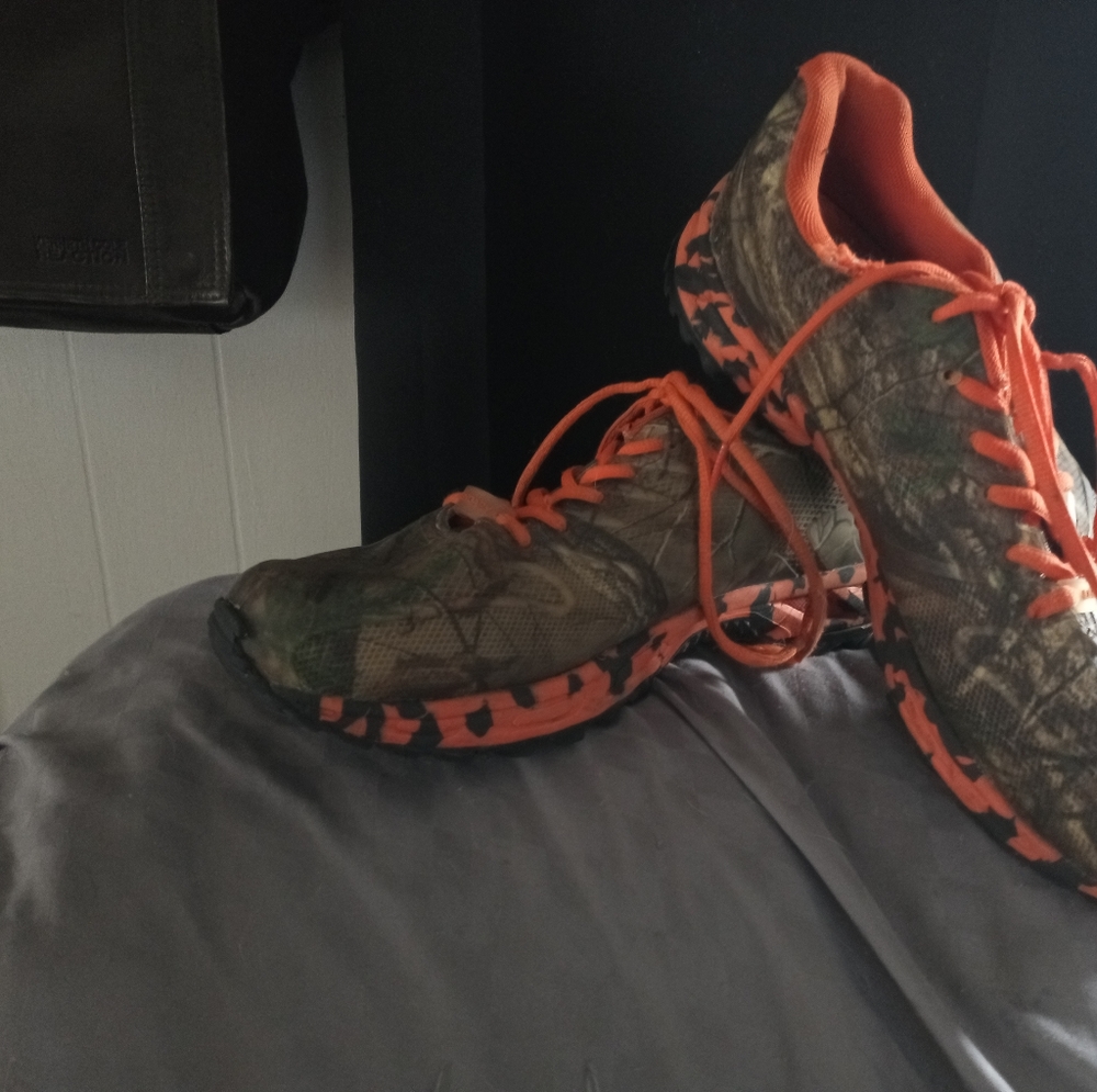 Realtree Camo and Orange sneakers